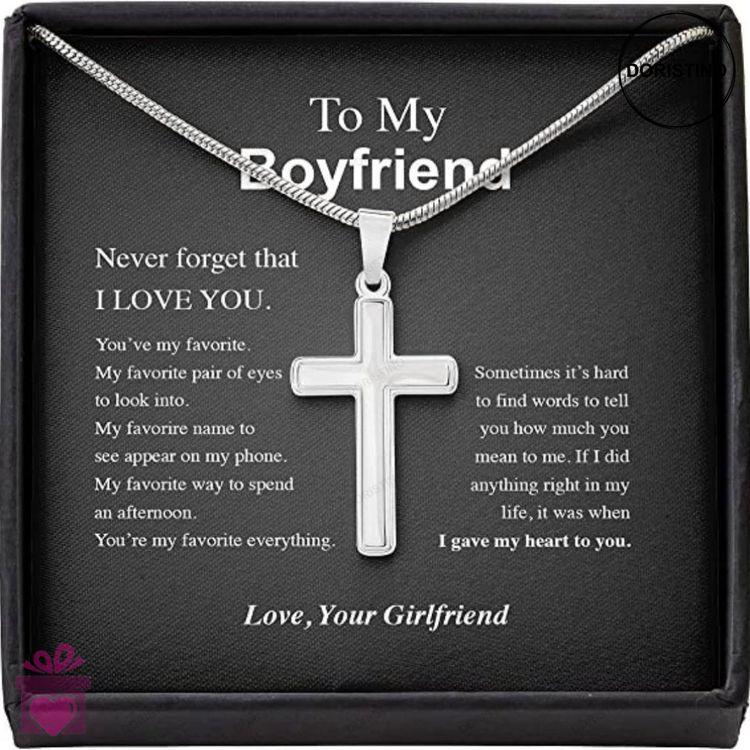 Boyfriend Necklace To My Boyfriend Necklace Gift From Girlfriend  Love Favorite Heart Doristino Trending Necklace